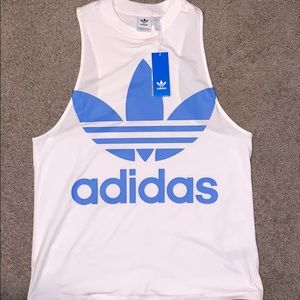 ADIDAS Trefoil Tanks WOMENS White/LightBLU
